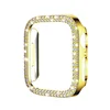Gold double-row diamond hollow design