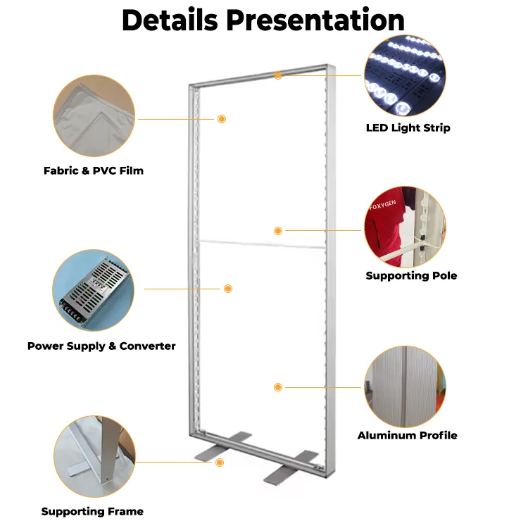 product trade show displays led advertising aluminum frameless lightbox led indoor led stand advertising fabric light box-3