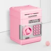 Hucha con contraseña rosa claro [puerta pequeña]
