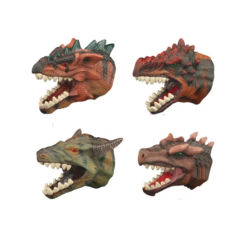 Детская игрушка-динозавр на руку Реалистичная латексная голова динозавра резиновые игрушки набор для дошкольного образования несколько стилей