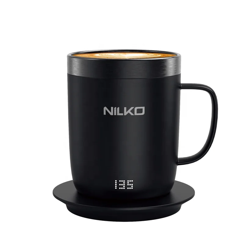 amazon to go coffee cups Stainless Steel Double Wall Insulated Coffee Mug with Lid and Handle main image 1