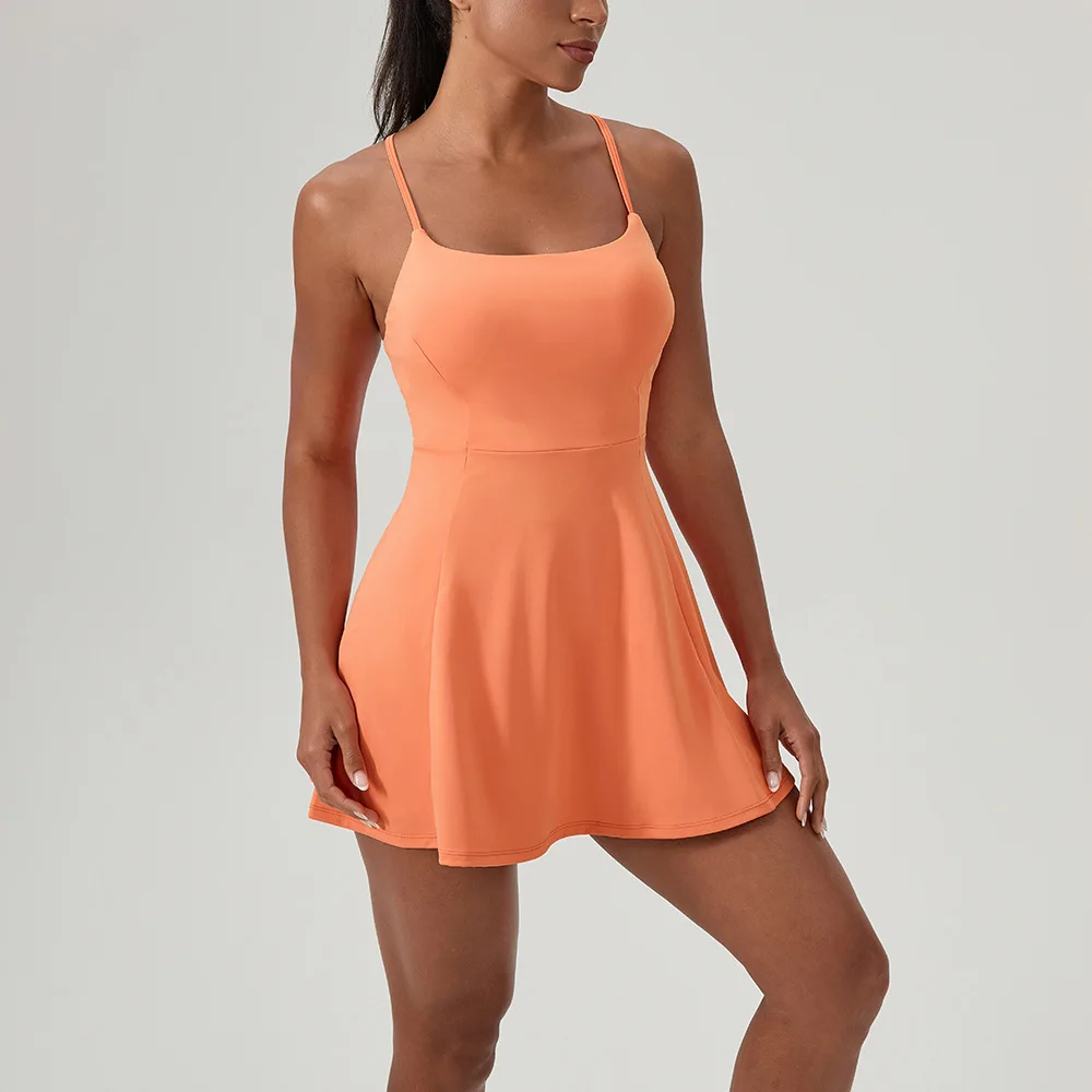 slim fit dress slacks Pleated Hem Tennis Dress in Scuba