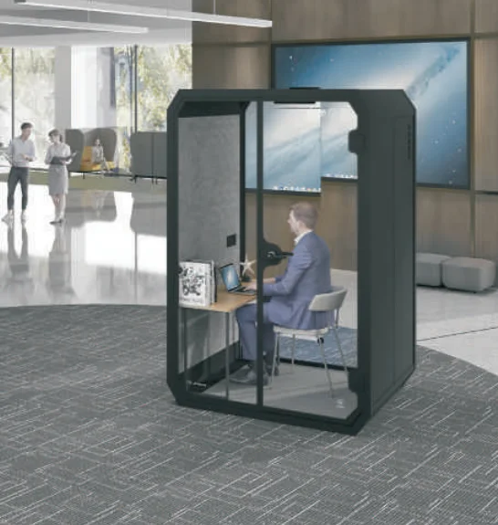 Quiet Privacy Portable Soundproof Indoor Mobile Workspace Office Pod Meeting Work Pods Phone Study Cabin Booth