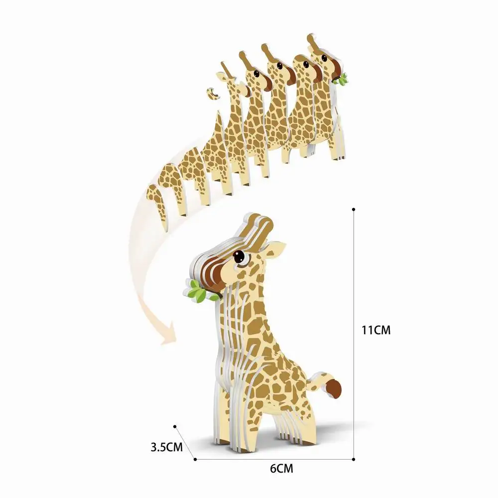 Zoo Theme Giraffe Cardboard Puzzle Assemble Toys White Paper Puzzles Animal  3d Diy Jigsaw Puzzle For Kids - Buy 3d Puzzle Giraffe,3d Diy Paper  Puzzle,Puzzle Jigsaw Product on 
