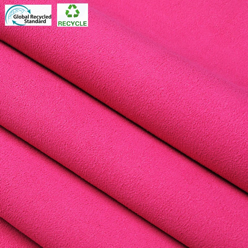 GRS Recycled Microfiber Suede Faux Leather with GRS TC Certificate for Shoe , Car Interior, Box Lining and Other Products.