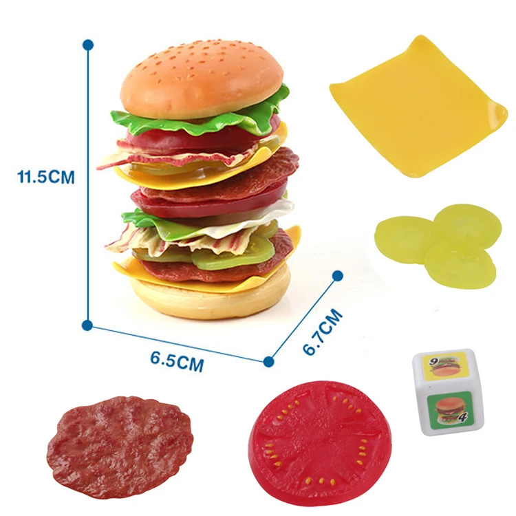 Ролевые игры кухонные тянущиеся пластиковые игрушки-гамбургеры для ролевых игр ролевые игрушки