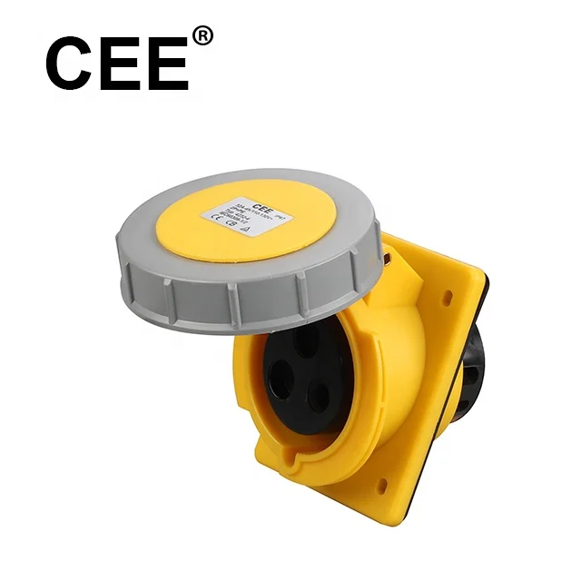 CEE 110v Wall Socket Ac Power Inlet Uk Plug Socket 3 Pin 16 Amp Male Industrial Surface Mounted