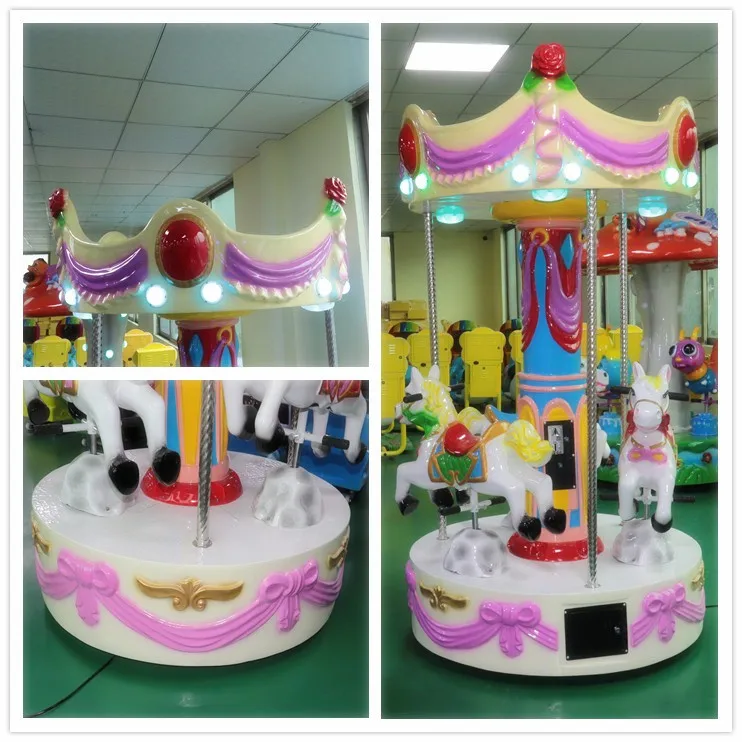 グラスファイバー3 6人乗りミニカルーセル馬車コイン屋内