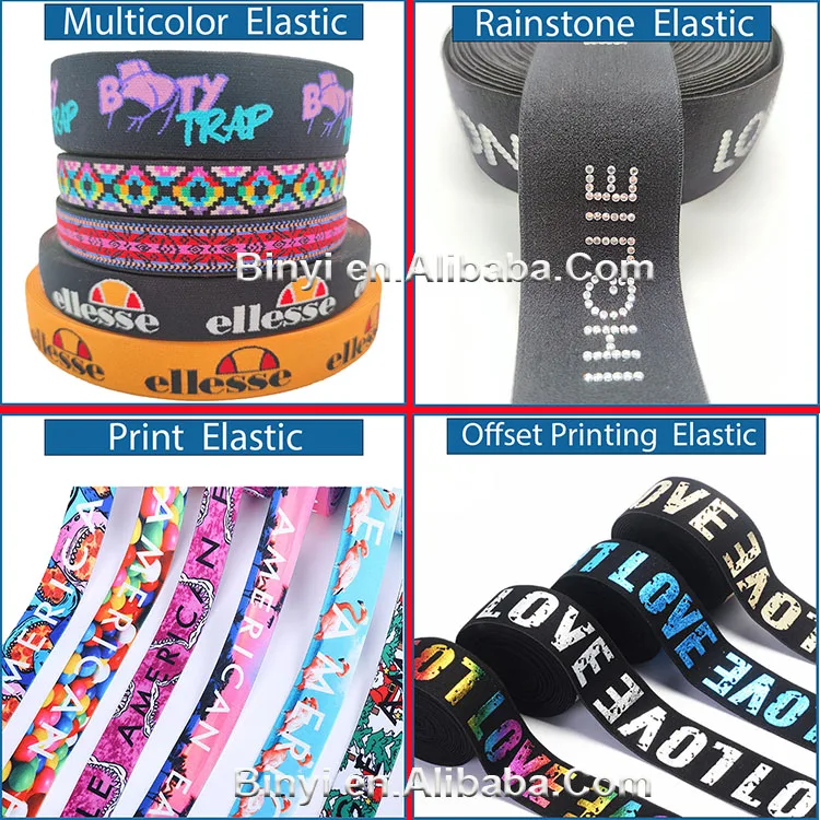 3/8 Inch Wholesale Custom Logo Nonslip Silicone Gripper Elastic Tape