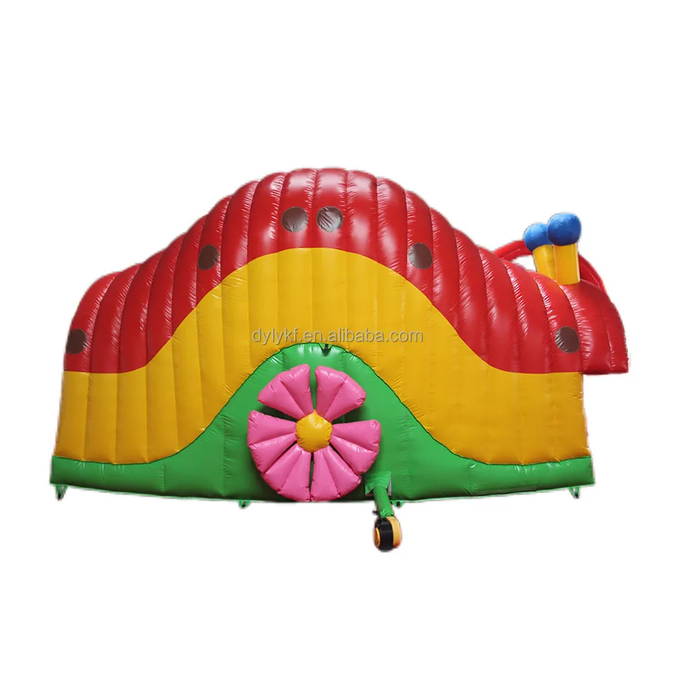 China PVC Snail Trampoline Slider Fun Kids Indoor Playhouse With Slides for Outdoor Amusement Park and School Use