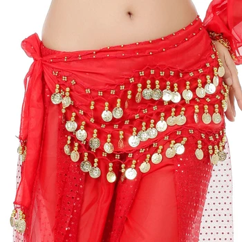 Wholesale Stock Cheap Hip Hop Sexy Belly Dance Waist Chain Dress Belt With 98 Coins