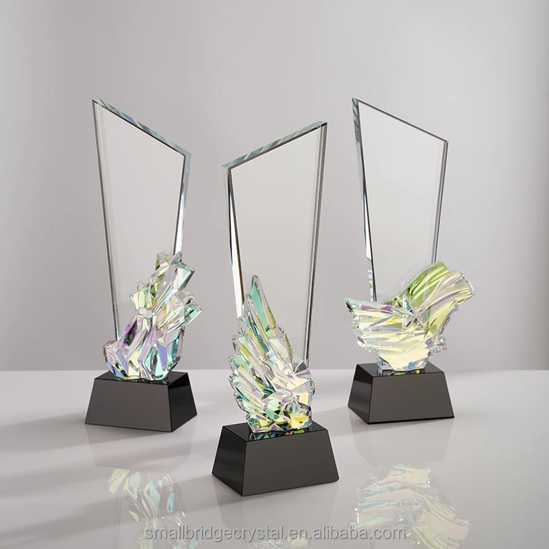 Factory Direct New Blank Crystal Glass Trophy Awards for Welcome Gifts to Travel Agencies details