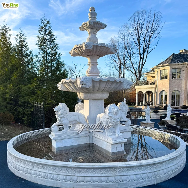 YOUFINEフロントハウス入り口装飾大理石屋外ライオン噴水| Alibaba.com
