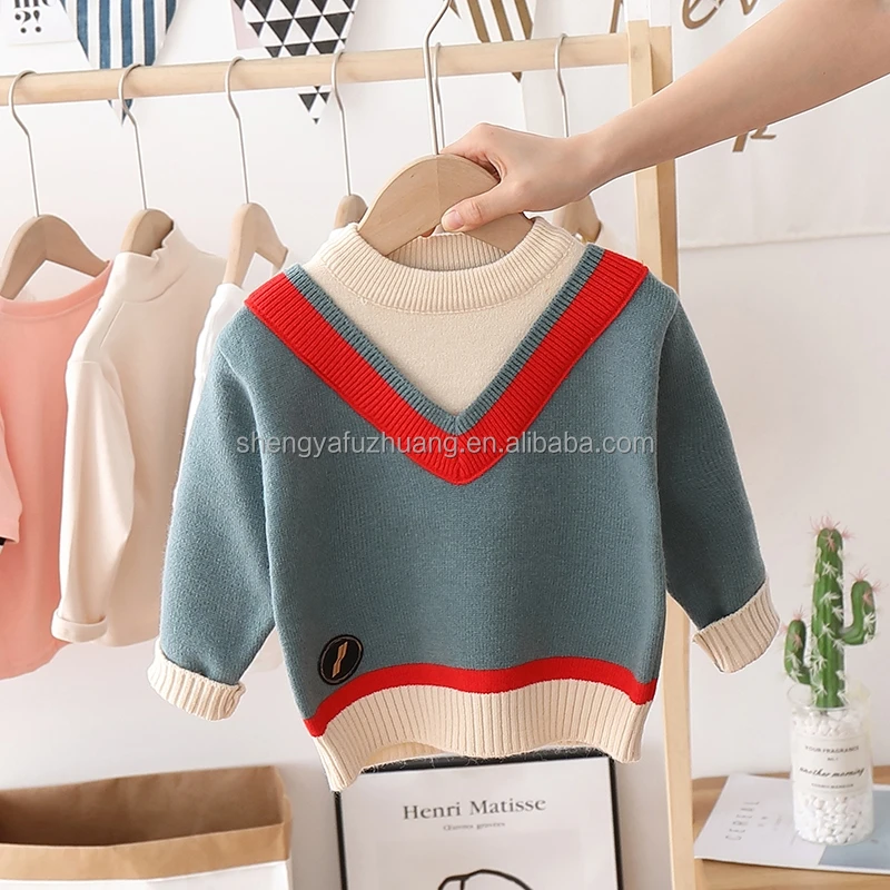 Girls Knitted Baby Cute Pullover Sweater Autumn Children's Sweater Cartoon Quality Winter Cotton Computer Knit Sweaters