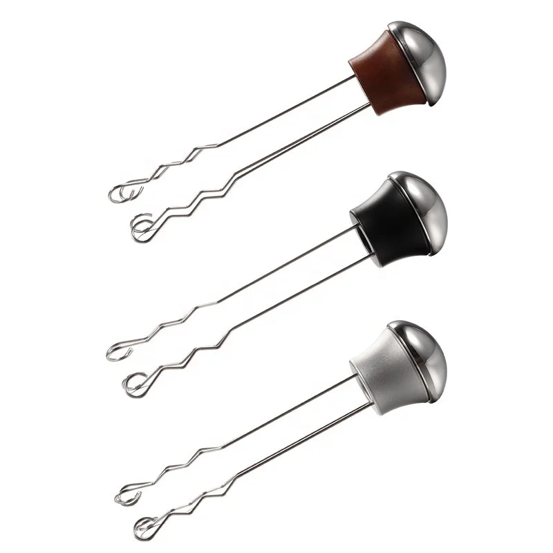 Кофейная мешалка эспрессо WDT инструмент с деревянной ручкой игольчатый для распределения