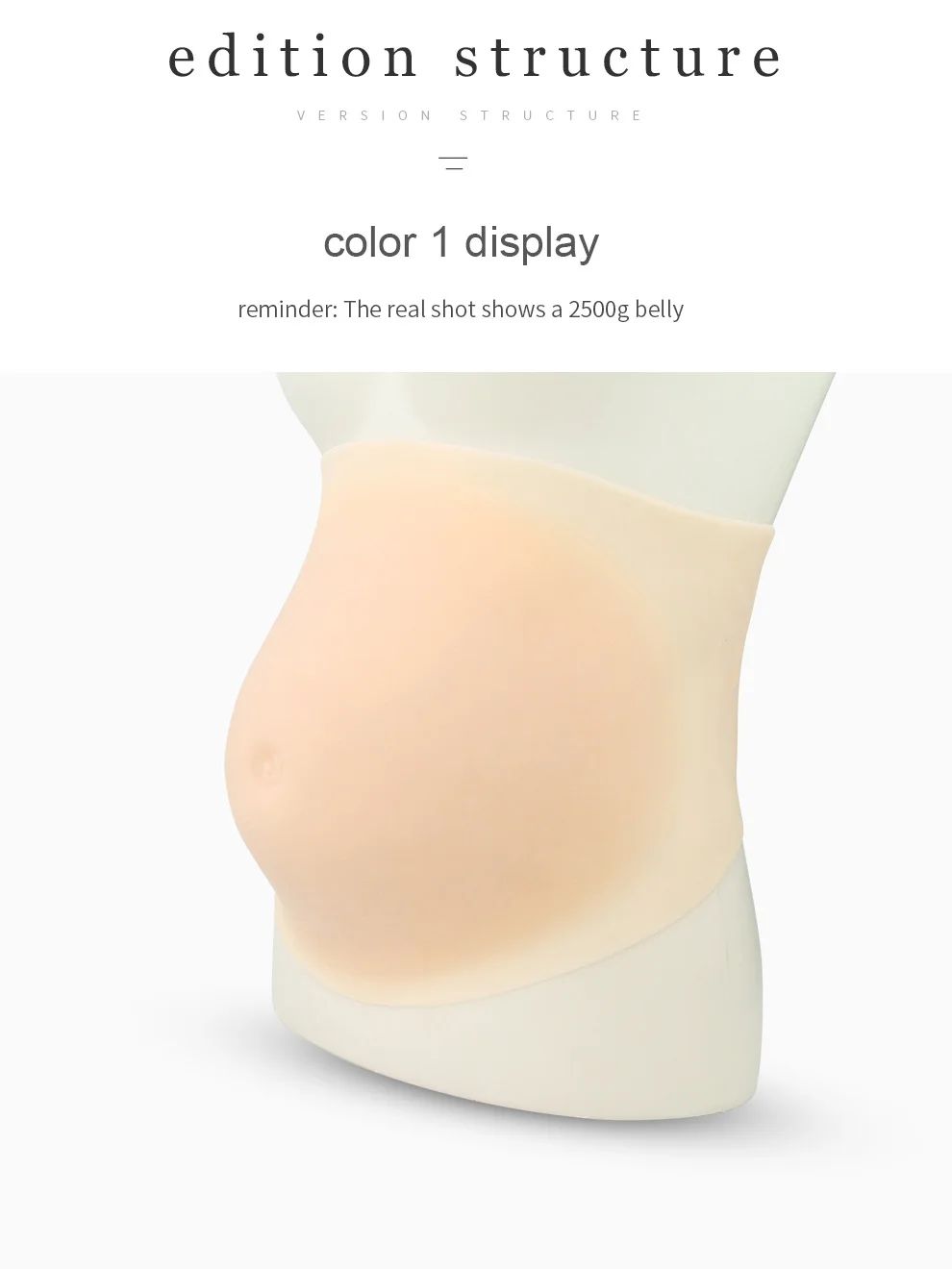 Ceinture Ventrale de maternité Cosplay et Cross Dressing… ONEFENG Sac Banane pour Ventre de bébé ou Fausses grossesses Beige, S 