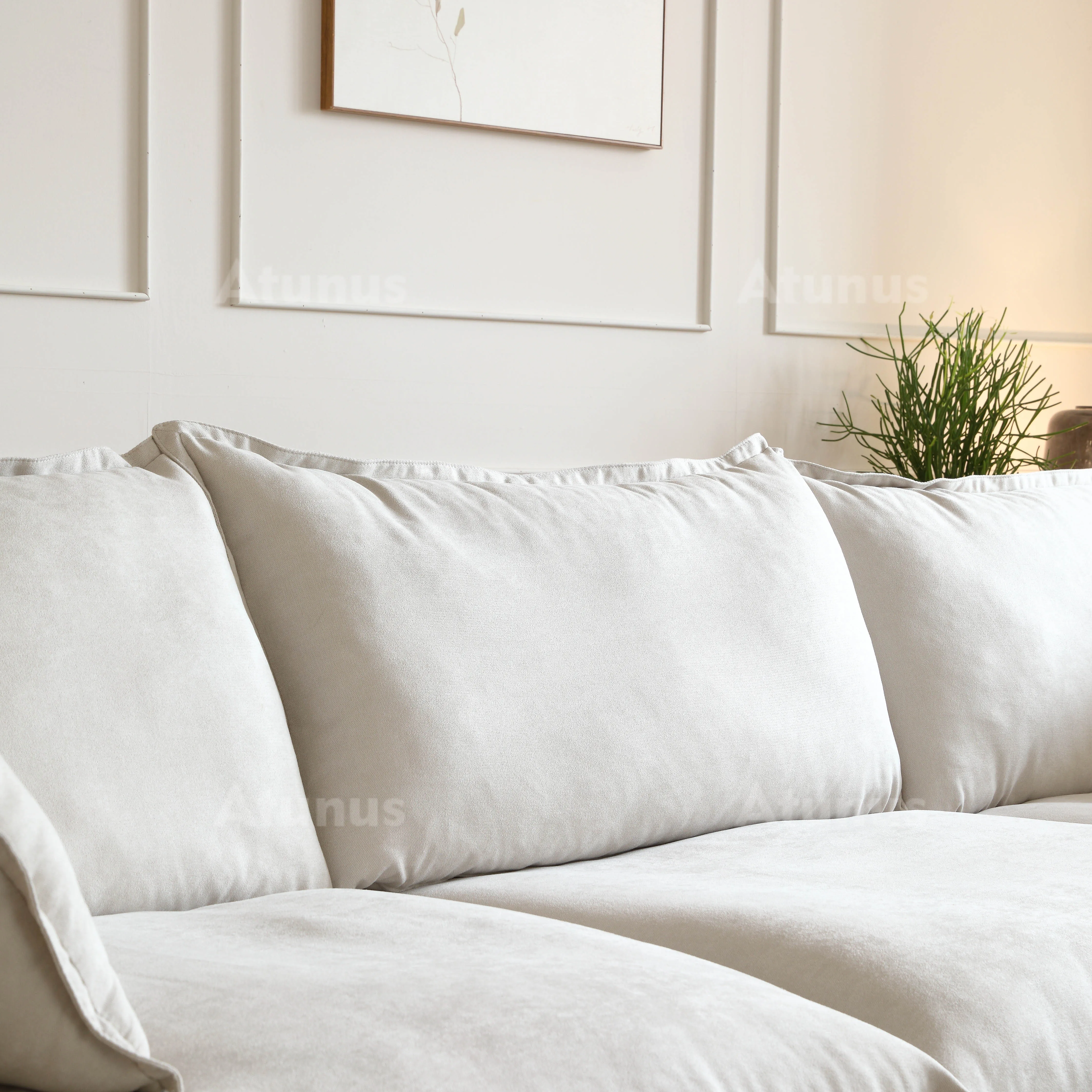 Atunus Wabi Sabi U Shape Sectional Couch Sofa Set Water Proof Living