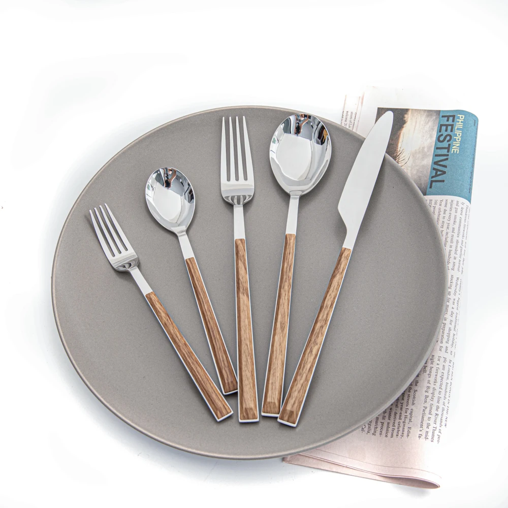 Apeo Stainless Steel Silverware Set, Metal Cutlery Flatware Set