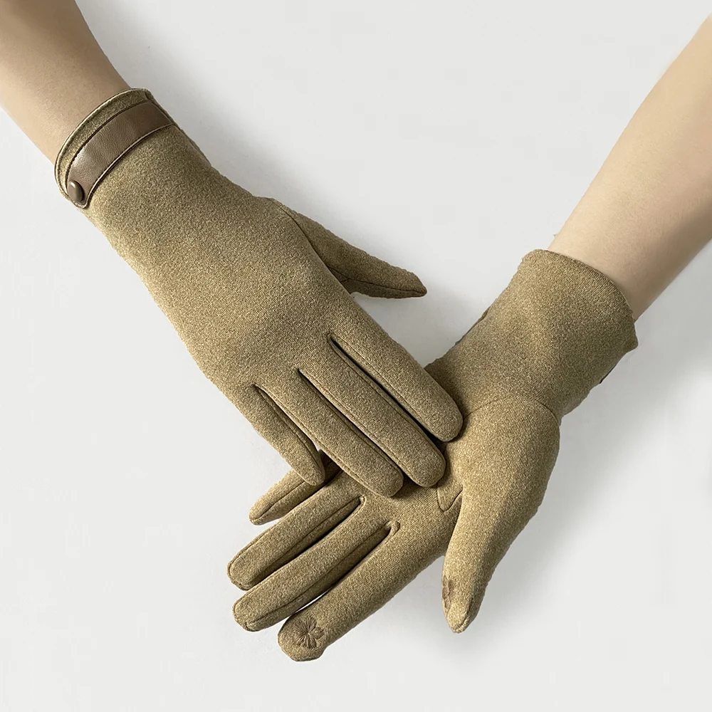 BSCI производитель женские зимние теплые и холодные модные перчатки для вождения с сенсорным экраном