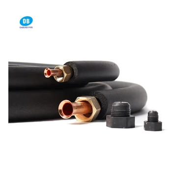 Kit Mini-conduites Climatisation En Cuivre - Longueur 1 M Avec Connecteur - Isolation Thermique Haute Performance - Pour Split 1 à 2P