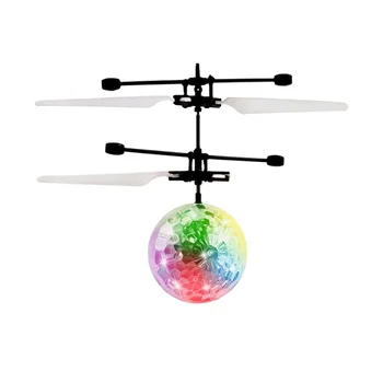 2024 Hot Selling Kids Flying Toys Led Light Flashing Mini Flying Ball, Drone Helicopter Induction Flying Ball Toy