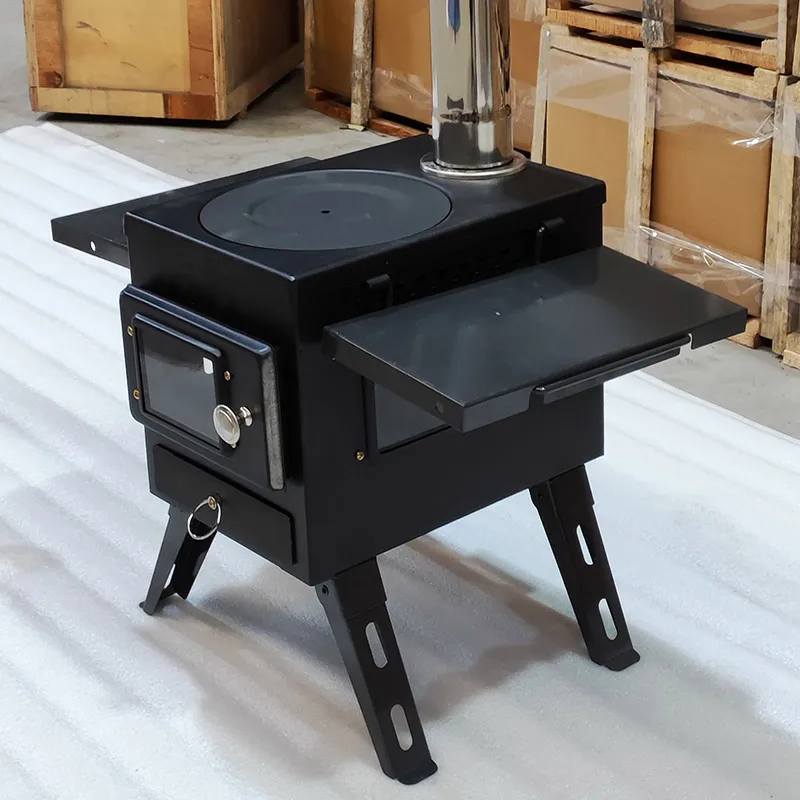 Outdoor Portable Tent Camping Wood Burning Stove Wood Cook Stoves
