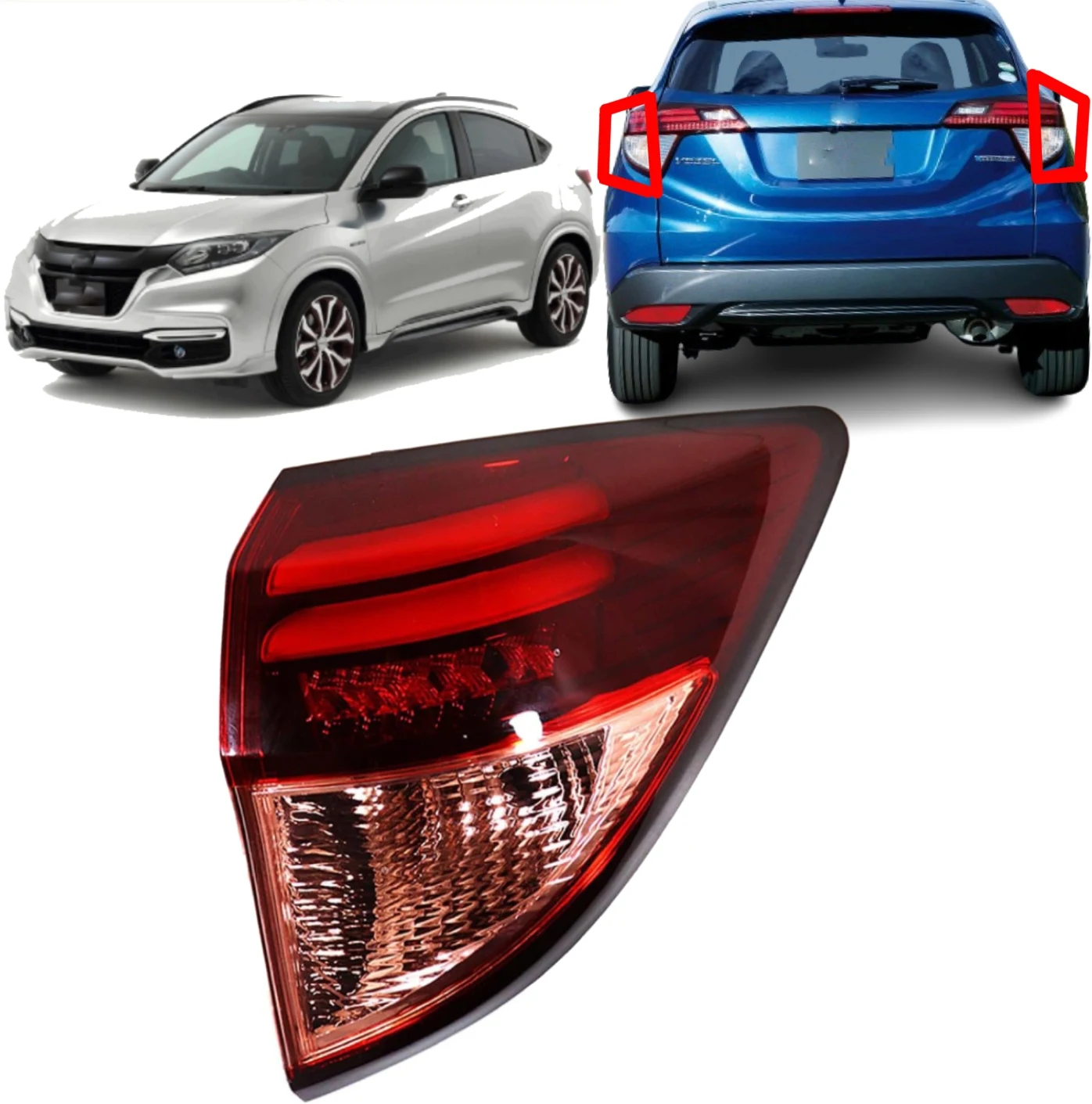 car low Configuration Rear lamp LED outside Tail Light for Honda Vezel HR-V 2015 2016 2017 2018