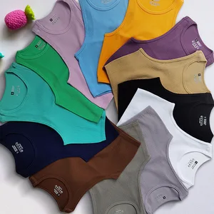 Wholesale 2026 New High Quality Sustainable Activewear Knit Sports Ribbed Bra for Women's