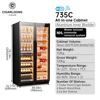 Black-Red Wine Cigar Cabinet A-68cm Thick