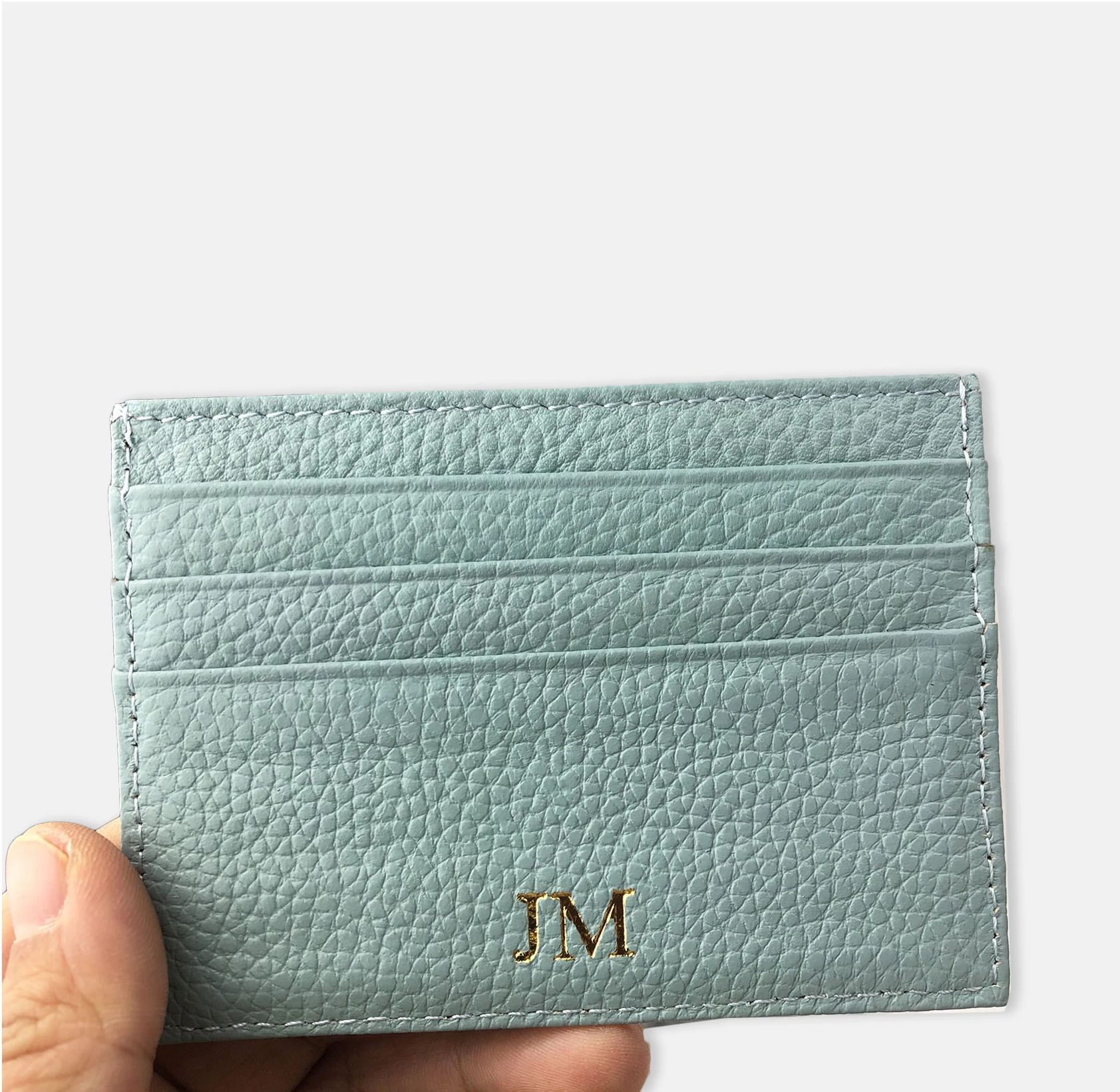 XMESSUN Crocodile Leather Card Holder Cow Leather ID Credit Card Wallet  Customized Name