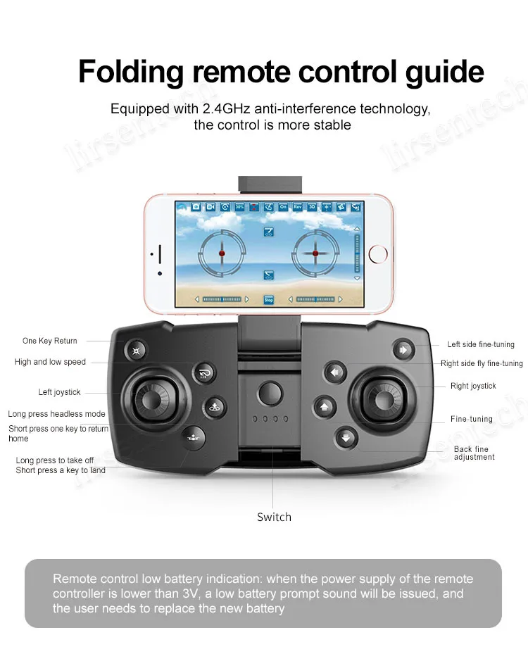 Fema — Mini Drone UAV UFO 2 km E59 RC, caméra vidéo 4K HD, hélicoptère pour la photographie aérienne, WIFI, rotation à 360 degrés, longue autonomie de batterie