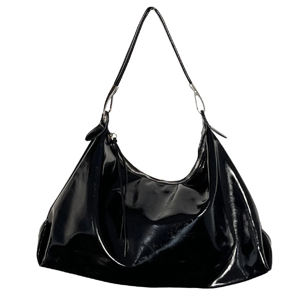 Custom Autumn and Winter New Single Shoulder Bag Oil Wax Leather PU Large Capacity Tote Bag Retro Soft Leather Hand  Bag