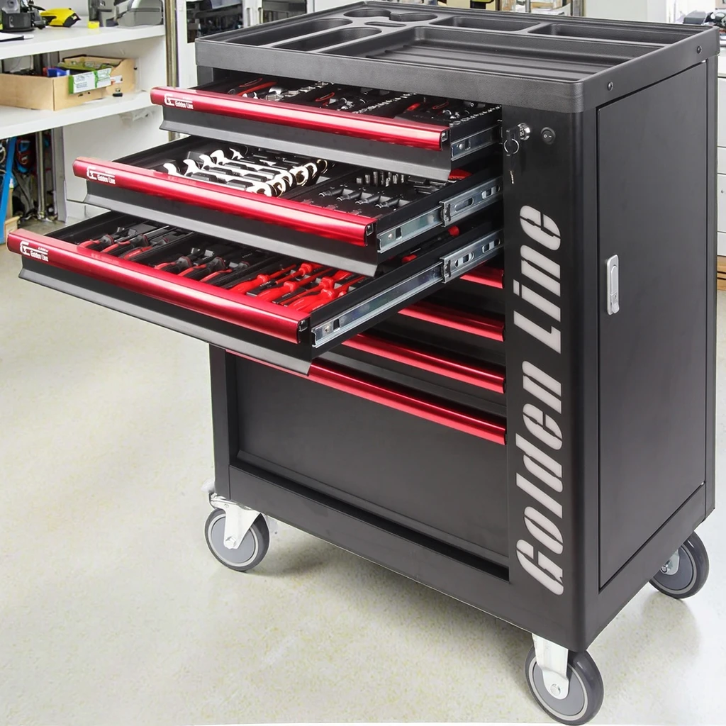 High Quality Steel Roller Trolley Tool Box Hot Sale Iron Material Tool Cabinet