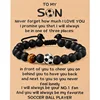 Pulsera de fútbol para mi hijo, tarjeta.