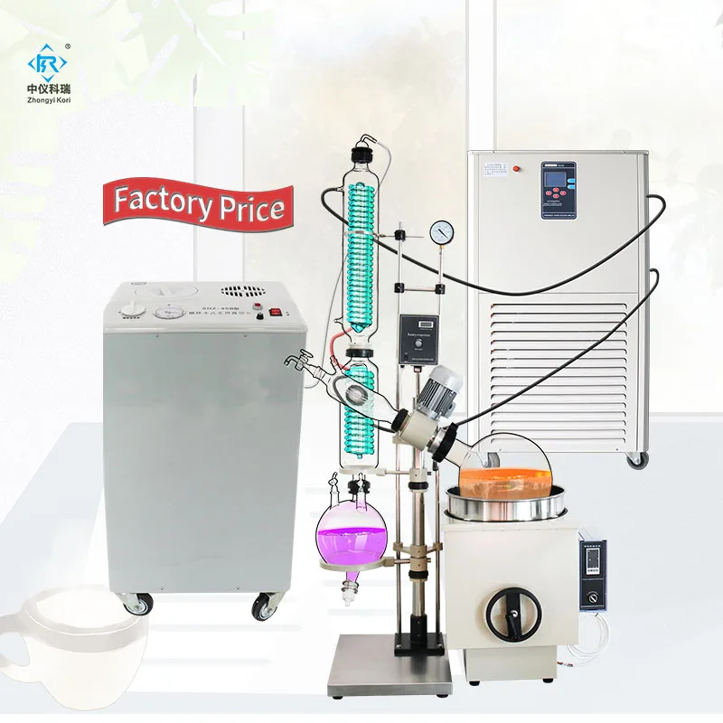 Pilot Scale Lab Rotovap Roto Vape 20L Industrial Rotary Evaporator Kit with Electric Motor Price Competitive Distillation System