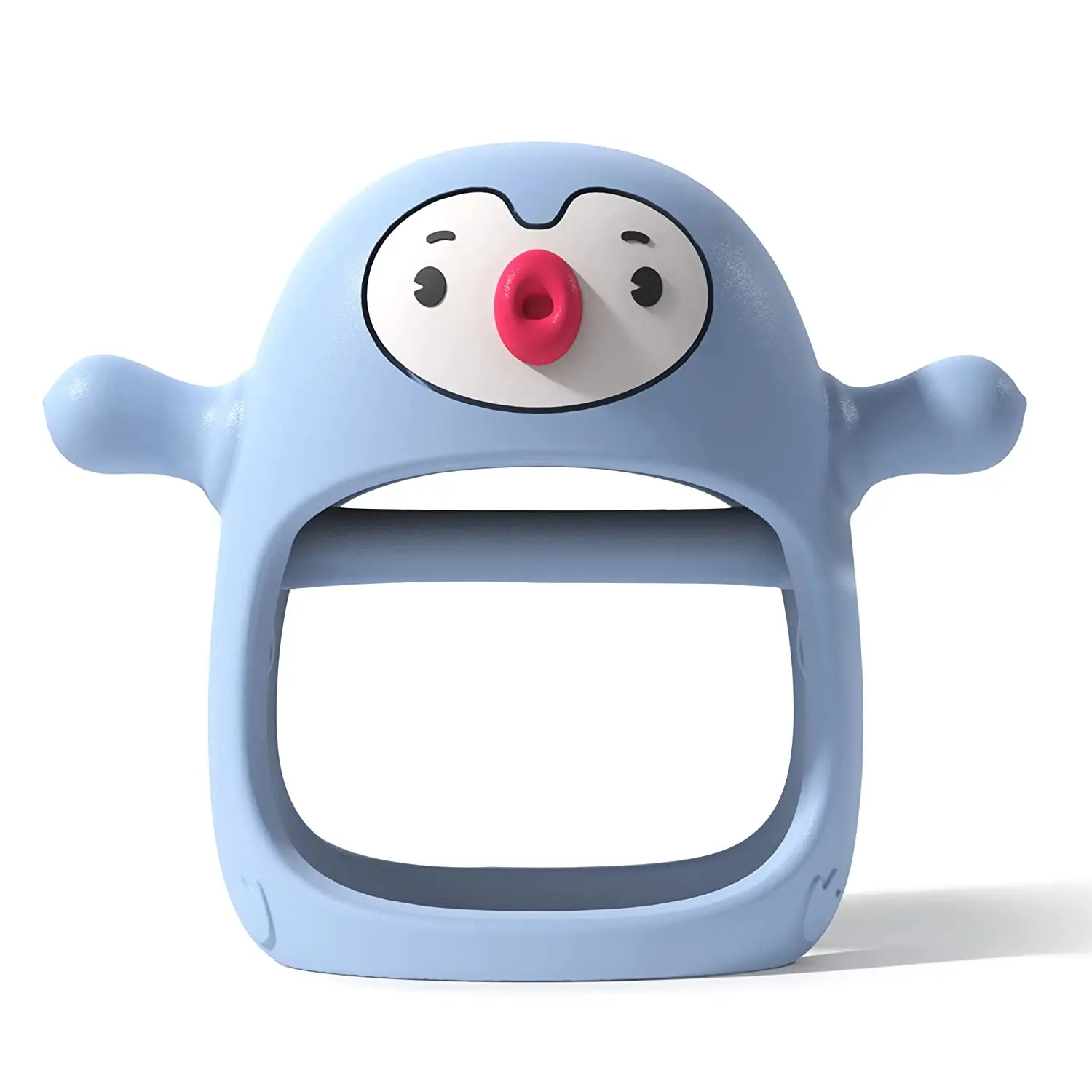 NEW Silicone penguin teether Hand Pacifier for Breast Feeding Baby Car Seat Toy for New Born