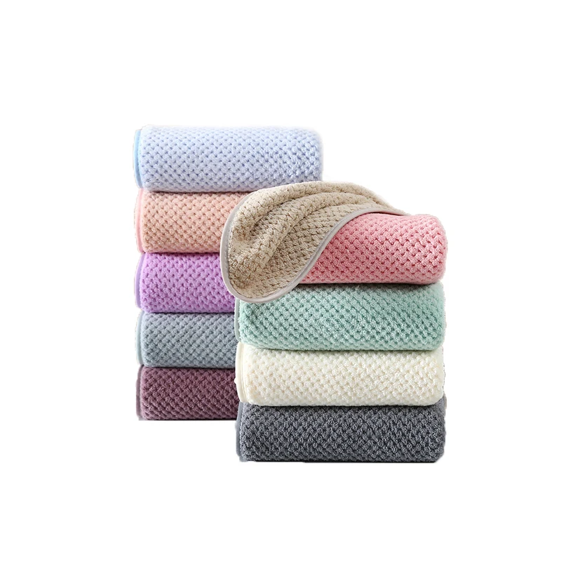 Haohua coral velvet hot towel custom LOGO popular not easy to fade not easy to lose hair bath towel