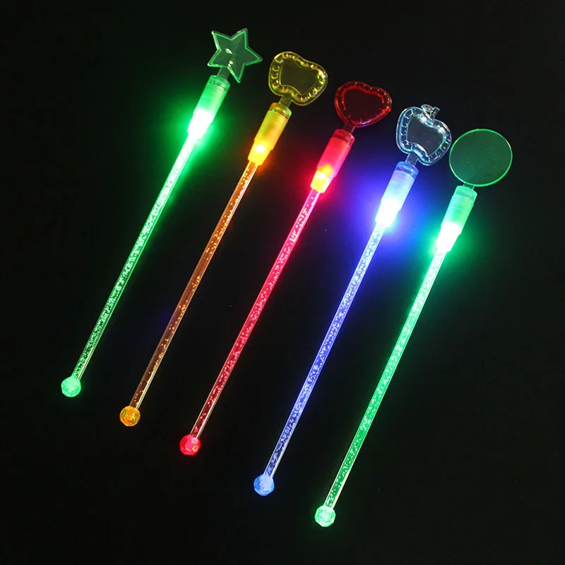 Bar Tools Light up Swizzle Sticks Led Colorful Plastic Drink Stirrers LED Flashing Stirrer Swizzle Sticks