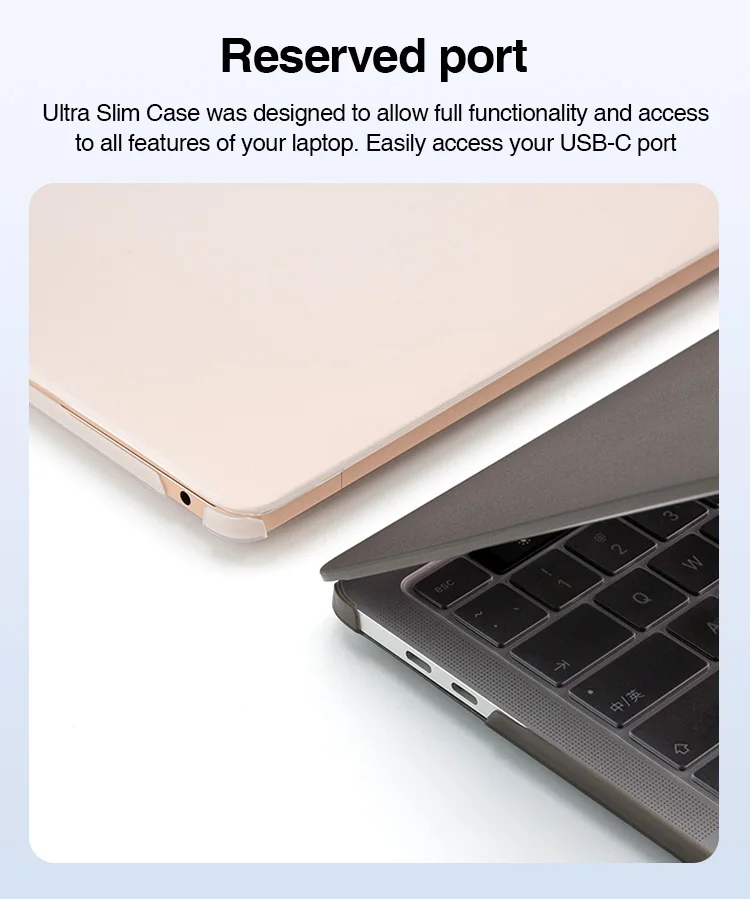 product laudtec slim pc laptop shell for macbook neo 13inch pure colour protective covers pp matte cases shockproof back cover pbk355549-7