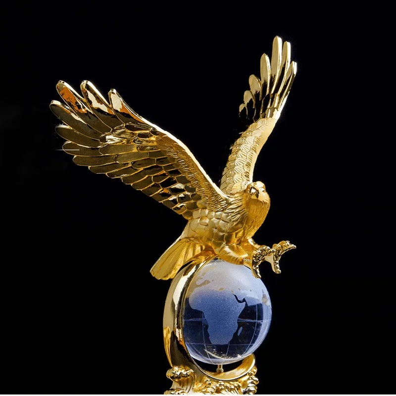 Wholesale Custom K9 Souvenirs  Crystal Trophy Gold Eagle Crystal Trophy