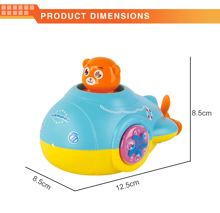 Baby Cute Bath Spray Floating Spout Boat Submarine Swimming Bath Infant