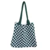 Checkered bag-green and white