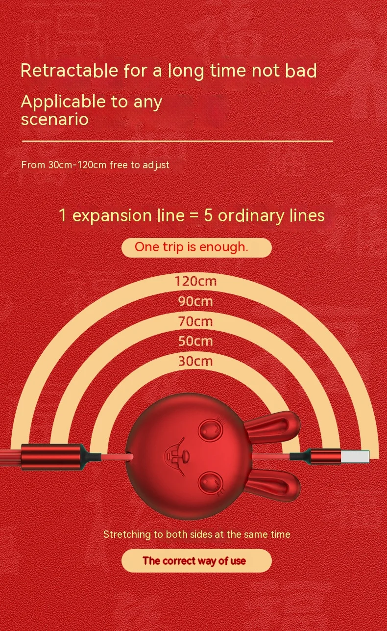 telescopic data cable