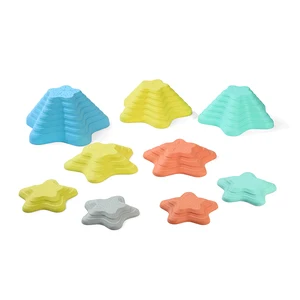 2026 Custom OEM ODM Sensory Integration Training Equipment Educational Plastic Stepping Stone Set Rainbow Balance Stone Toys