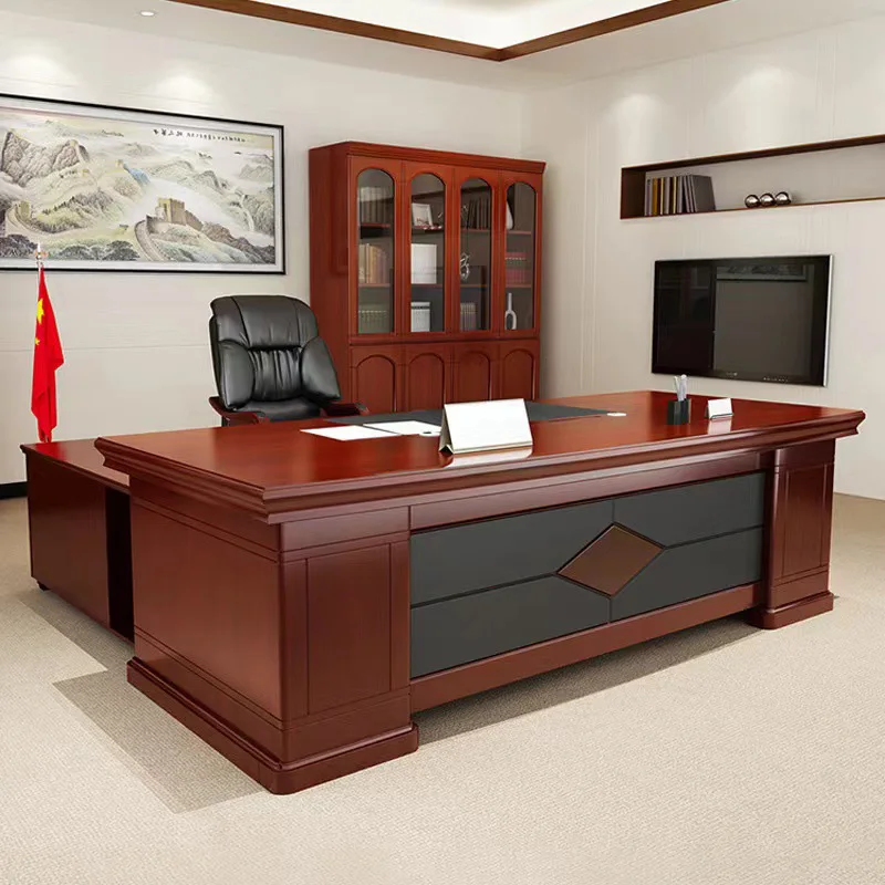 Workstation Modern Work Ceo Executive Office Furniture Luxury l Shaped Desks for Room Modern Boss Table Furniture Set Wholesale