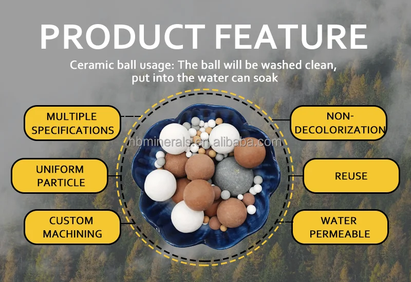 Chinese maifan balls purified water maifan stone bio ceramic ball for sale mineral maifanite stone balls factory