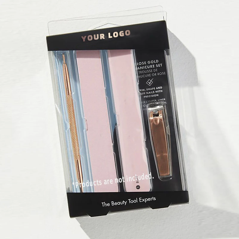 Custom Press on Nail Packaging Box Paper or Plastic Nail Product Box Press on Nail Packaging Box with Hanging Hole
