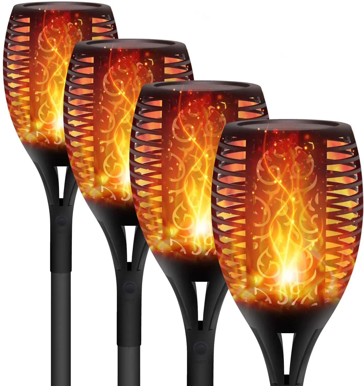 small solar flame lights