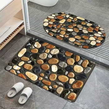 stone bath mat Bathroom Floor Mats Fast Water Drying Diatom Mud Mat Absorbent Hard Shower rug