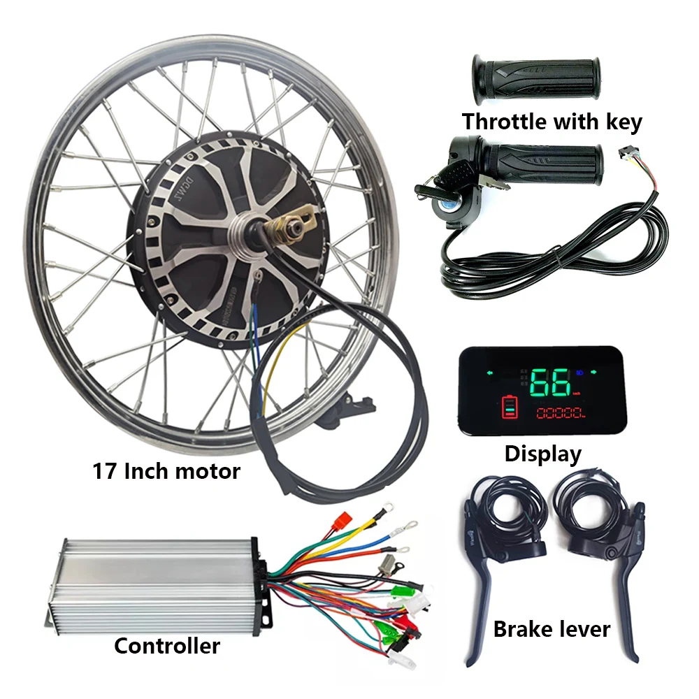 2.517 17 18 Inch 48v 60v 72v 1000w 1500w Brushless Gearless Electric